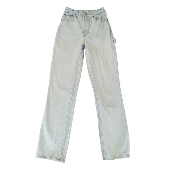 Abercrombie & Fitch The '90s Straight Ultra High-rise Jeans Women's 25 Carpenter - Picture 1 of 8